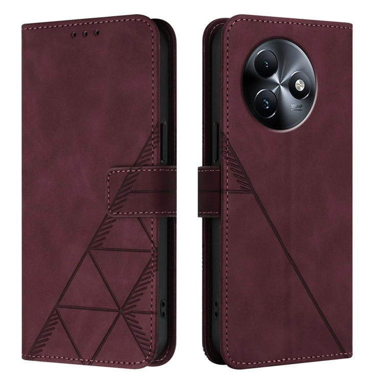 For Itel S24 Crossbody 3D Embossed Flip Leather Phone Case