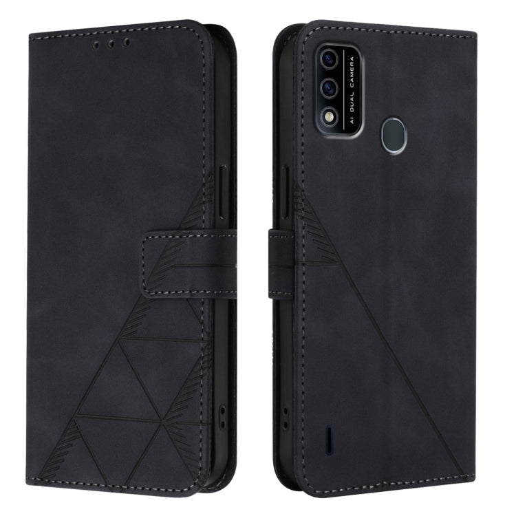For Itel A48 Crossbody 3D Embossed Flip Leather Phone Case