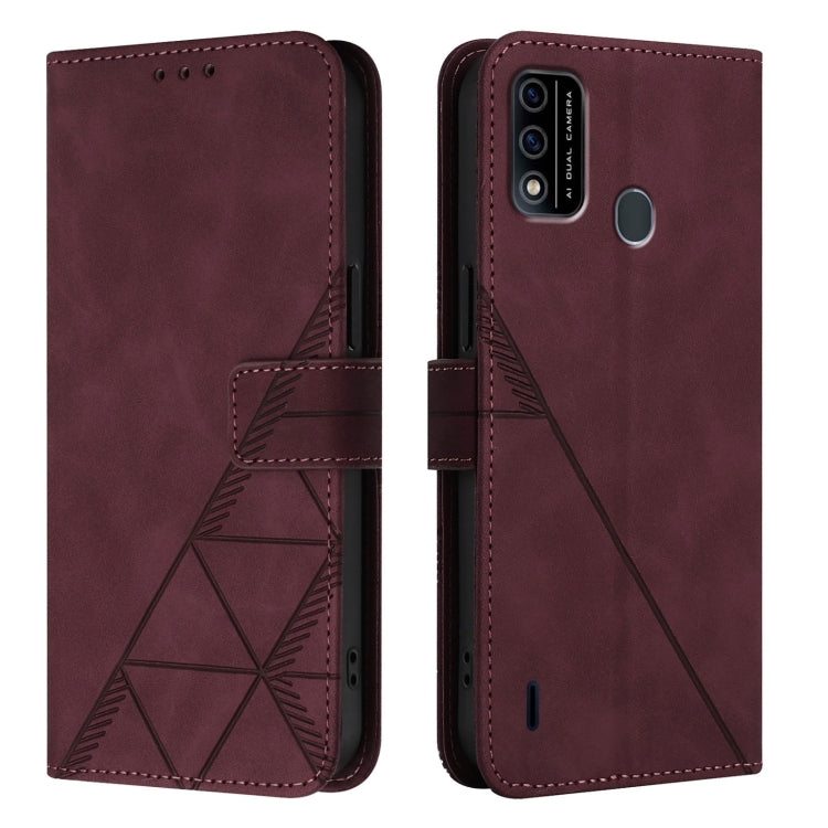 For Itel A48 Crossbody 3D Embossed Flip Leather Phone Case