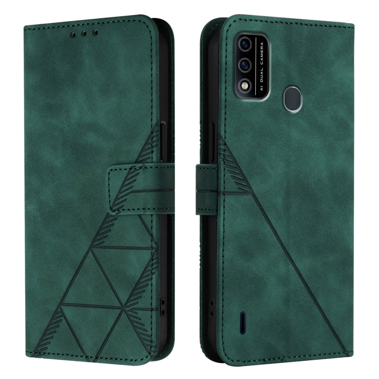 For Itel A48 Crossbody 3D Embossed Flip Leather Phone Case