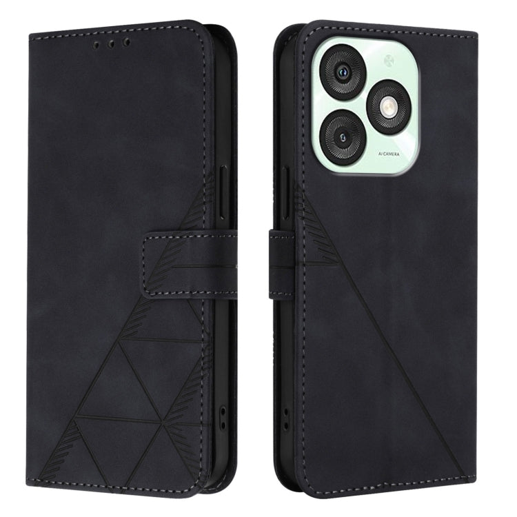 For Itel A50 Crossbody 3D Embossed Flip Leather Phone Case