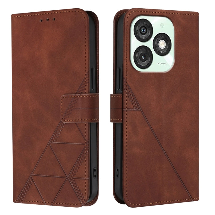 For Itel A50 Crossbody 3D Embossed Flip Leather Phone Case