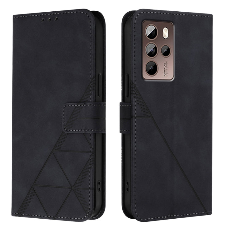 For HTC U24 Pro Crossbody 3D Embossed Flip Leather Phone Case
