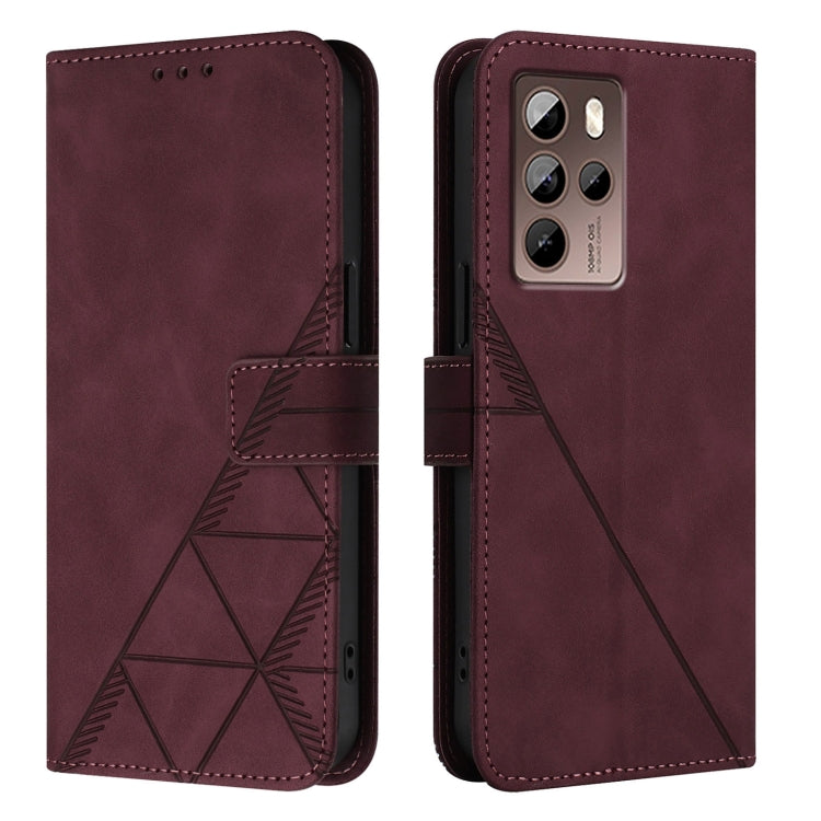 For HTC U24 Pro Crossbody 3D Embossed Flip Leather Phone Case