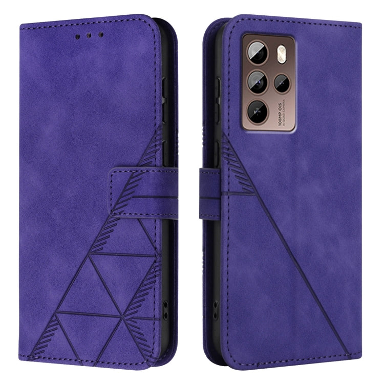 For HTC U24 Pro Crossbody 3D Embossed Flip Leather Phone Case