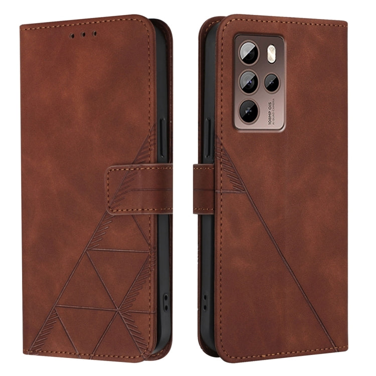 For HTC U24 Pro Crossbody 3D Embossed Flip Leather Phone Case