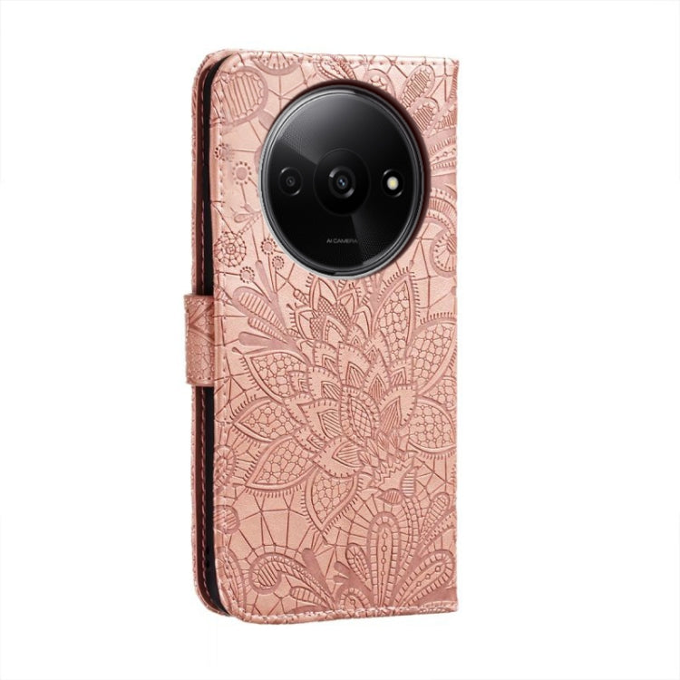 For Xiaomi Redmi A3 Lace Flower Embossing Flip Leather Phone Case