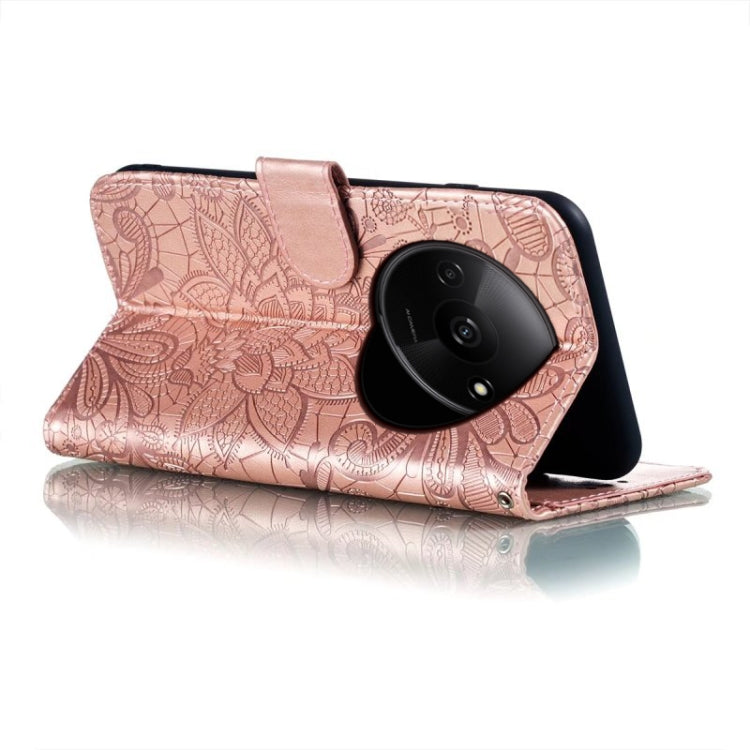 For Xiaomi Redmi A3 Lace Flower Embossing Flip Leather Phone Case