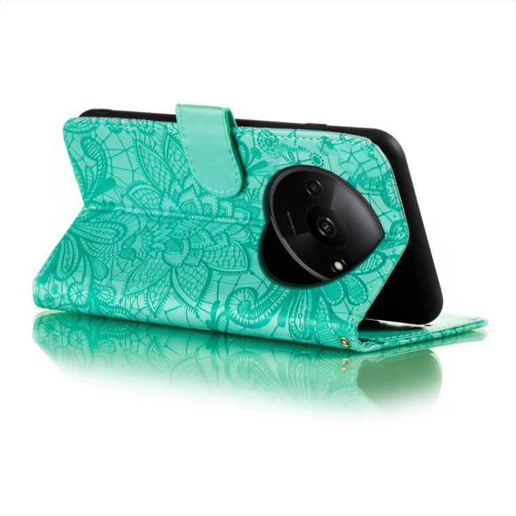 For Xiaomi Redmi A3 Lace Flower Embossing Flip Leather Phone Case