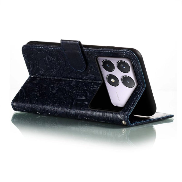 For Xiaomi Redmi K70 Lace Flower Embossing Flip Leather Phone Case