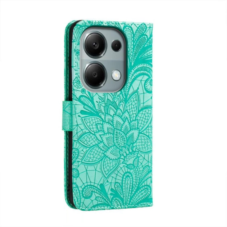 For Xiaomi Redmi Note 13 Pro 4G Lace Flower Embossing Flip Leather Phone Case