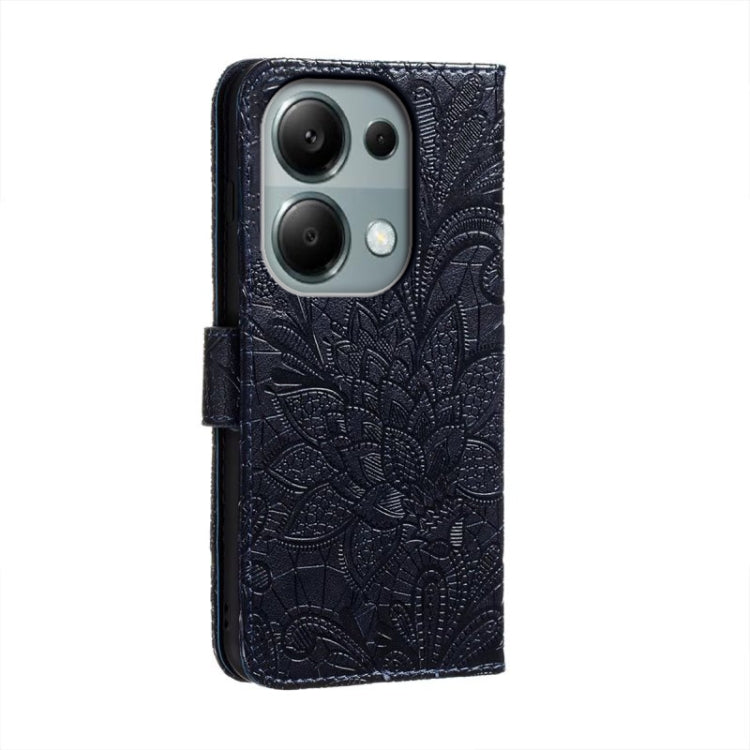 For Xiaomi Redmi Note 13 Pro 4G Lace Flower Embossing Flip Leather Phone Case