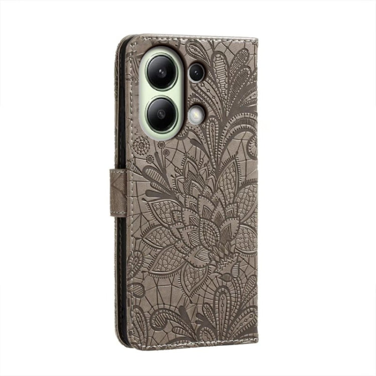 For Xiaomi Redmi Note 13 4G Lace Flower Embossing Flip Leather Phone Case