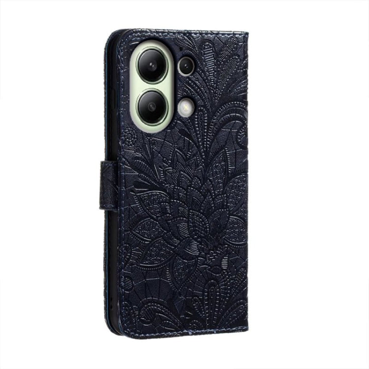 For Xiaomi Redmi Note 13 4G Lace Flower Embossing Flip Leather Phone Case