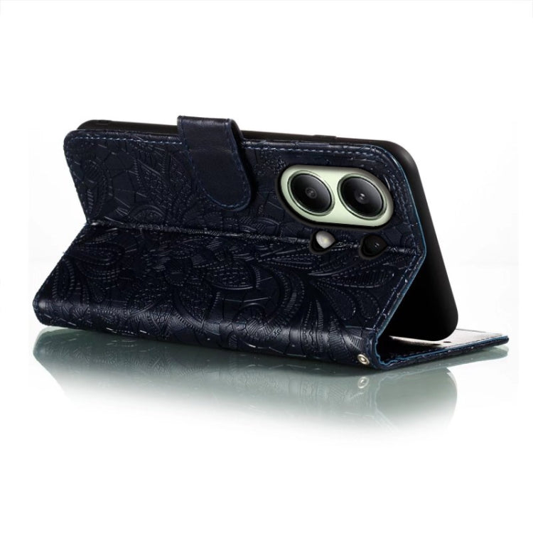 For Xiaomi Redmi Note 13 4G Lace Flower Embossing Flip Leather Phone Case