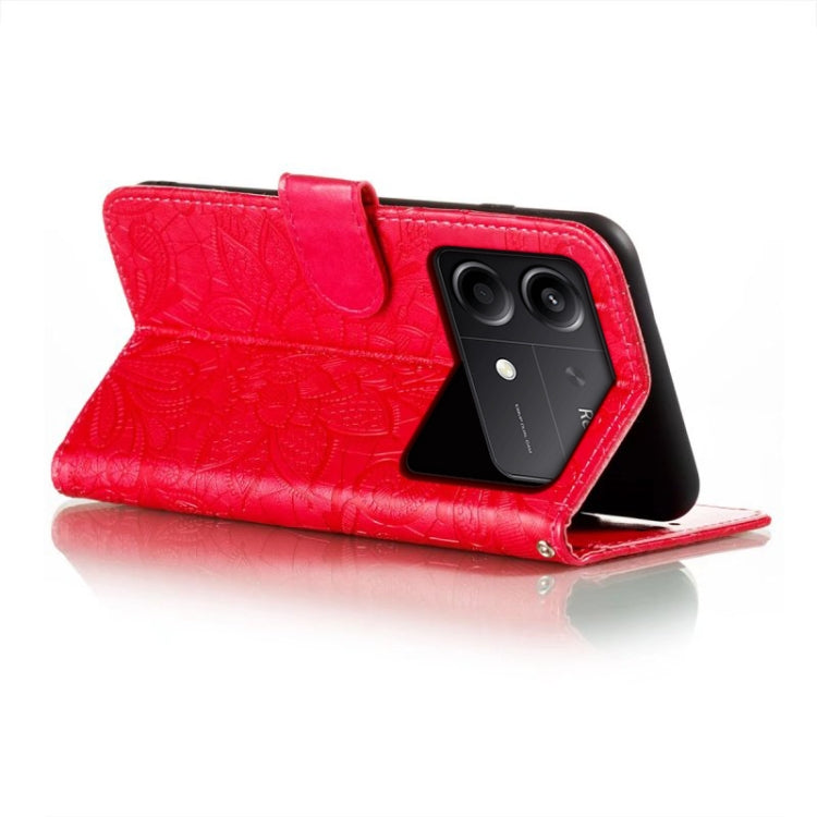 For Xiaomi Redmi Note 13R Pro Lace Flower Embossing Flip Leather Phone Case
