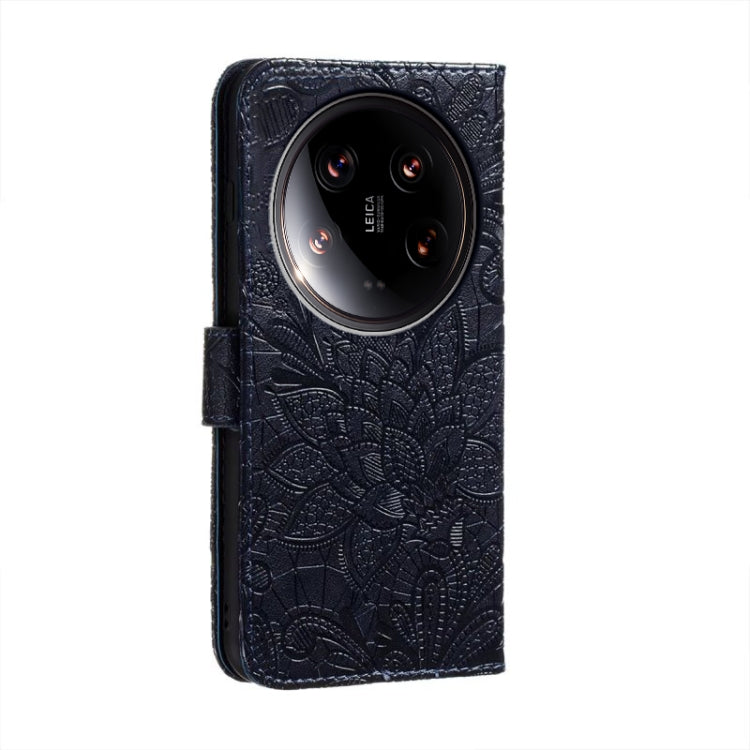 For Xiaomi 14 Ultra Lace Flower Embossing Flip Leather Phone Case