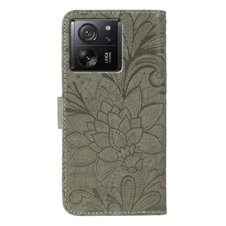 For Xiaomi 13T / 13T Pro Lace Flower Embossing Flip Leather Phone Case