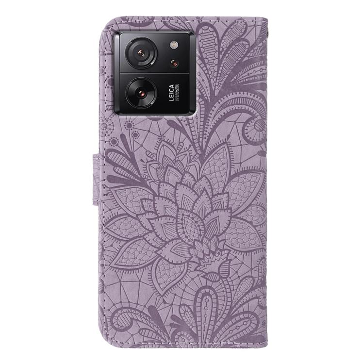 For Xiaomi 13T / 13T Pro Lace Flower Embossing Flip Leather Phone Case