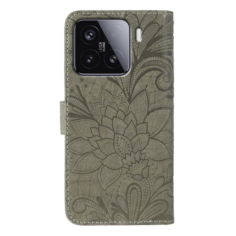 For Xiaomi 15 Lace Flower Embossing Flip Leather Phone Case