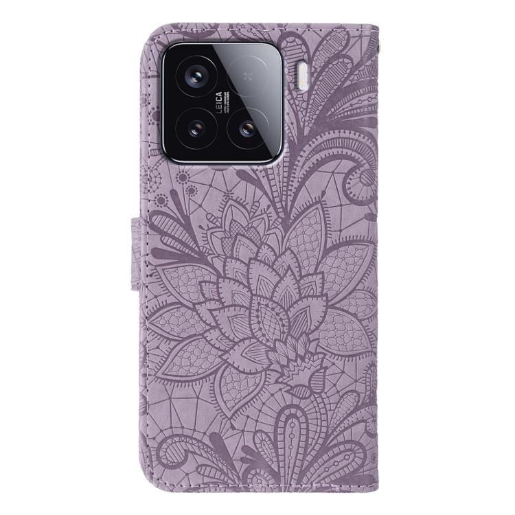 For Xiaomi 15 Lace Flower Embossing Flip Leather Phone Case