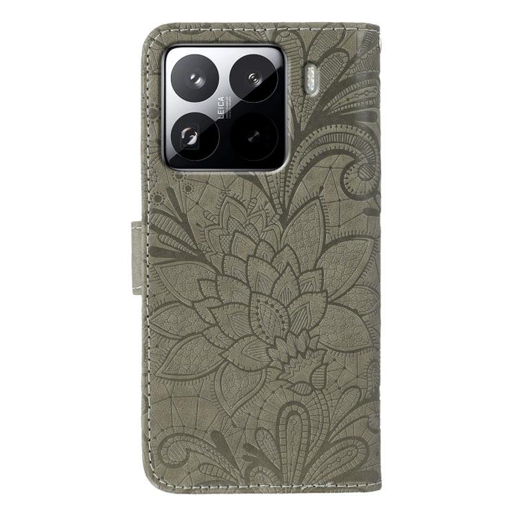 For Xiaomi 15 Pro Lace Flower Embossing Flip Leather Phone Case
