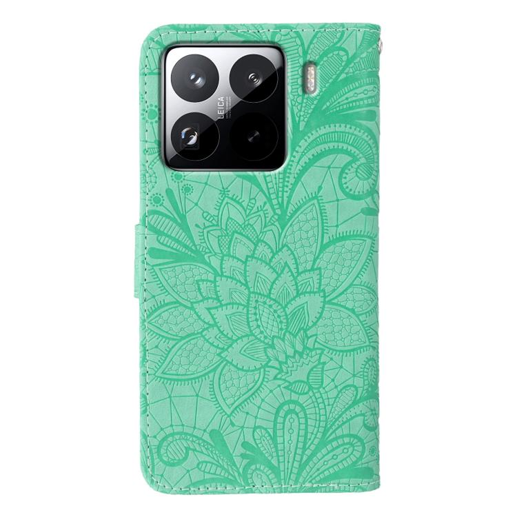 For Xiaomi 15 Pro Lace Flower Embossing Flip Leather Phone Case