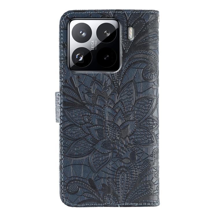For Xiaomi 15 Pro Lace Flower Embossing Flip Leather Phone Case