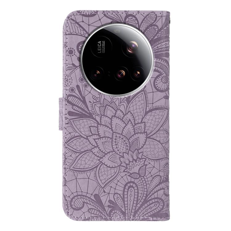 For Xiaomi 15 Ultra Lace Flower Embossing Flip Leather Phone Case