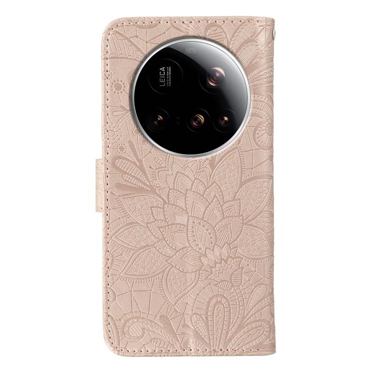 For Xiaomi 15 Ultra Lace Flower Embossing Flip Leather Phone Case