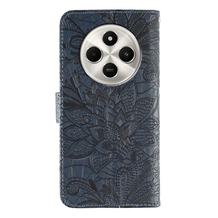 For Xiaomi Poco C75 4G / Poco M7 Lace Flower Embossing Flip Leather Phone Case