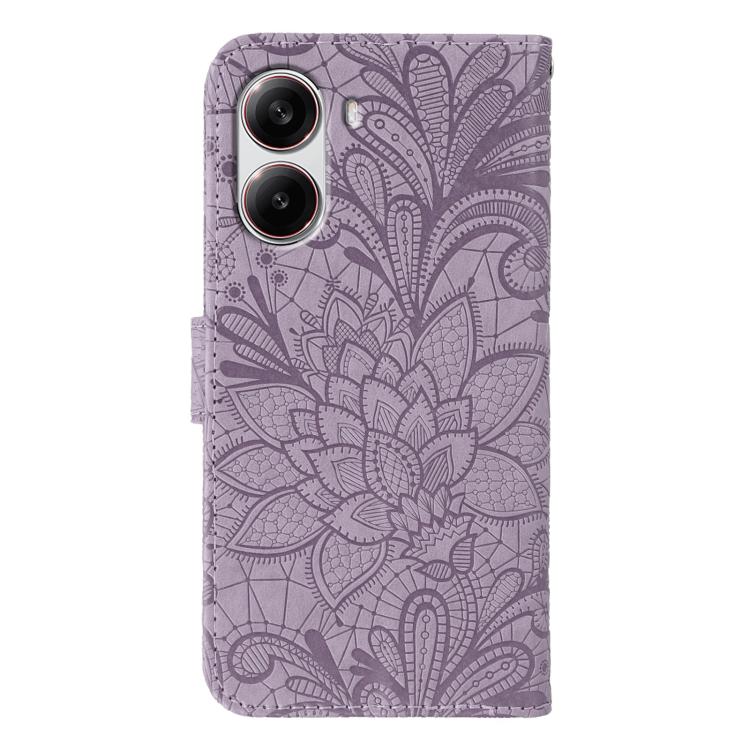 For Xiaomi Poco X7 Pro Lace Flower Embossing Flip Leather Phone Case