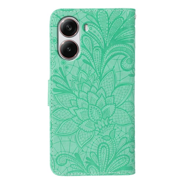 For Xiaomi Poco X7 Pro Lace Flower Embossing Flip Leather Phone Case