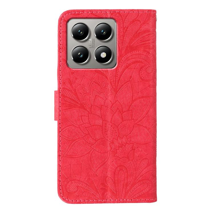For Xiaomi 14T Lace Flower Embossing Flip Leather Phone Case