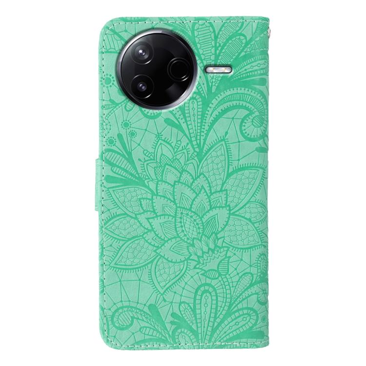 For Xiaomi Poco F7 Pro / Redmi K80 Lace Flower Embossing Flip Leather Phone Case