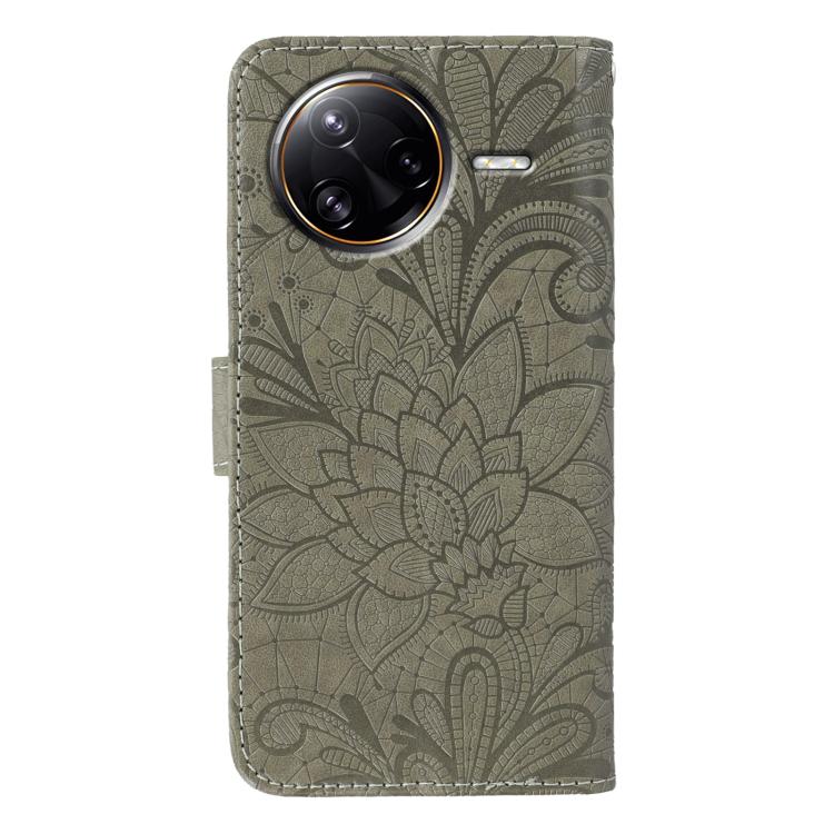 For Xiaomi Poco F7 Ultra / Redmi K80 Pro Lace Flower Embossing Flip Leather Phone Case