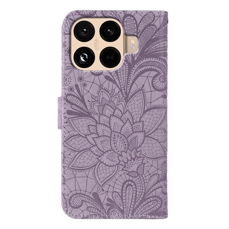 For Xiaomi 15T Pro 5G Lace Flower Embossing Flip Leather Phone Case