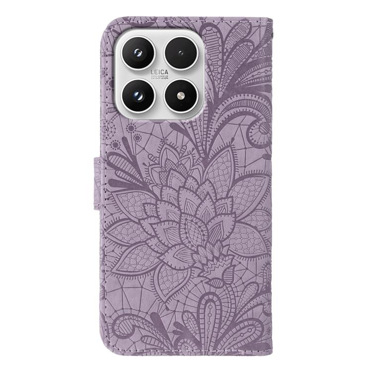 For Xiaomi 17 Lace Flower Embossing Flip Leather Phone Case
