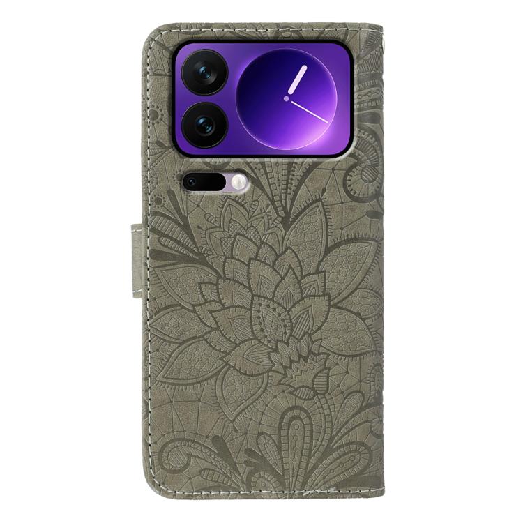 For Xiaomi 17 Pro Lace Flower Embossing Flip Leather Phone Case