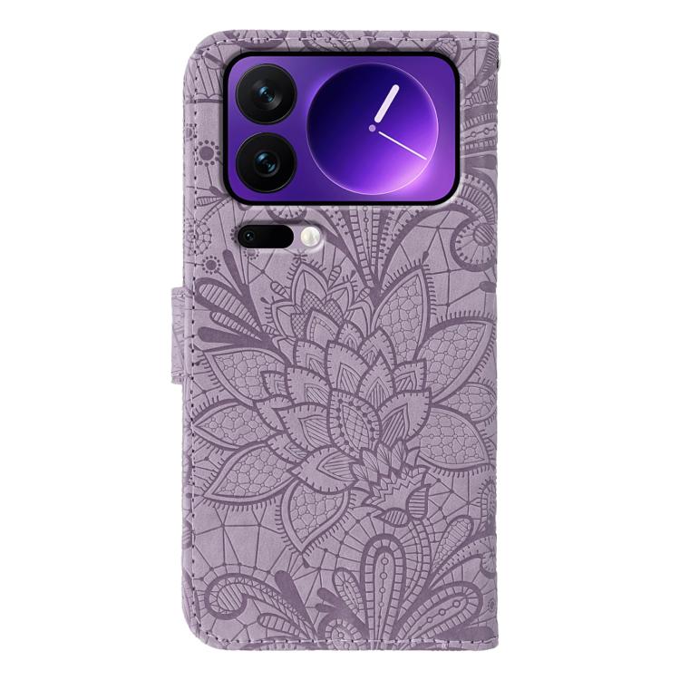 For Xiaomi 17 Pro Lace Flower Embossing Flip Leather Phone Case