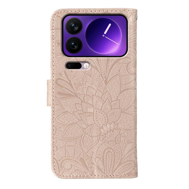 For Xiaomi 17 Pro Lace Flower Embossing Flip Leather Phone Case