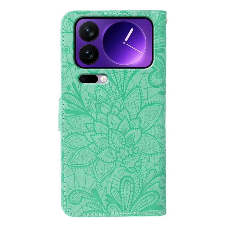 For Xiaomi 17 Pro Lace Flower Embossing Flip Leather Phone Case