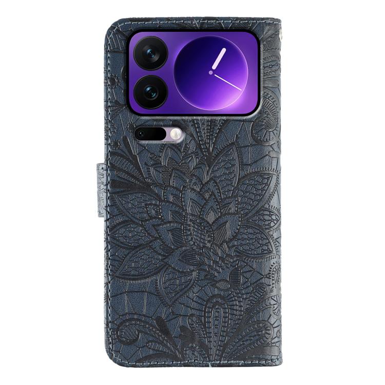 For Xiaomi 17 Pro Lace Flower Embossing Flip Leather Phone Case