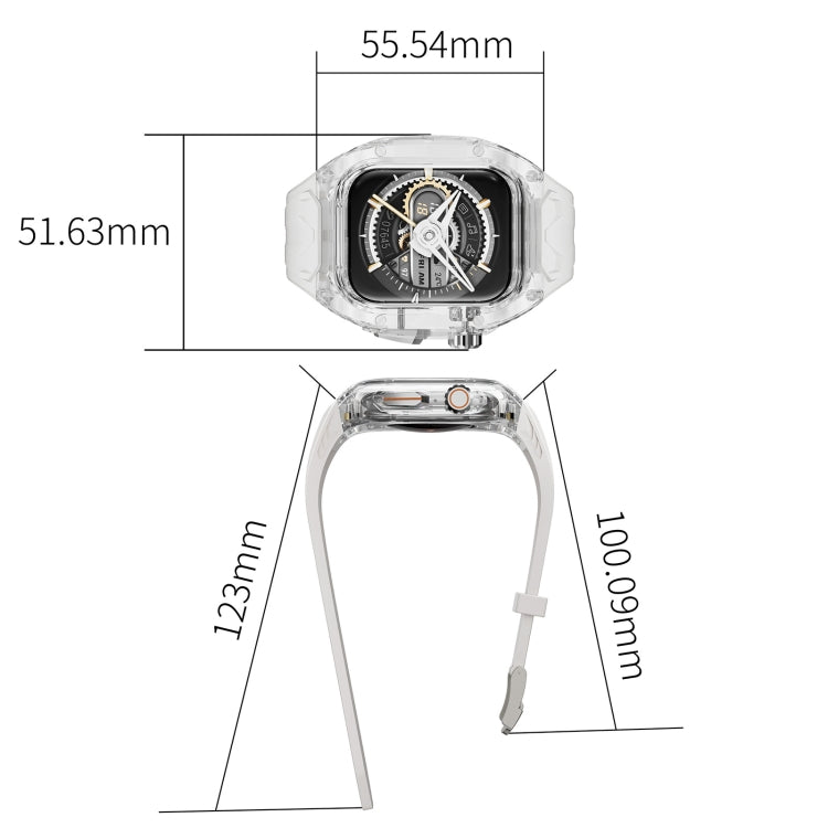 For Apple Watch Series 9 45mm Modified PC Hybrid TPU Watch Case Band