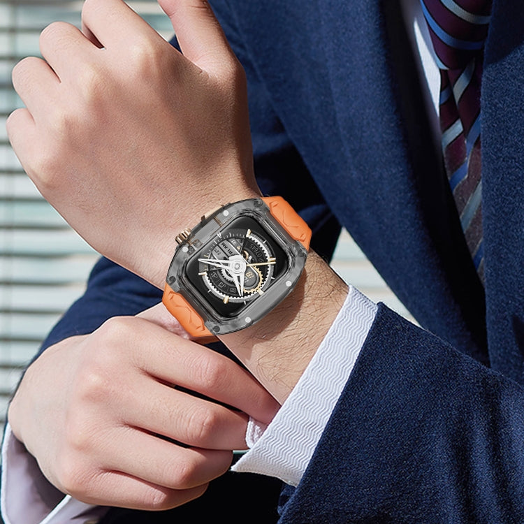 For Apple Watch Series 7 45mm Modified PC Hybrid TPU Watch Case Band