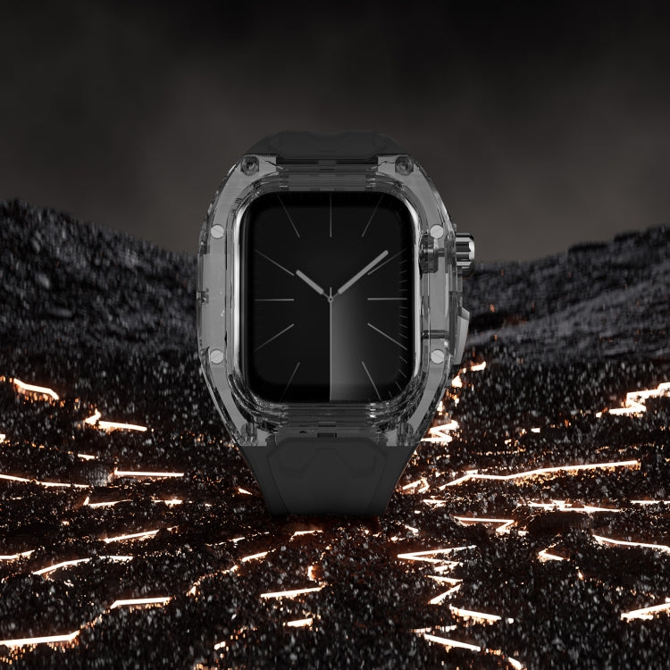 For Apple Watch SE 44mm Modified PC Hybrid TPU Watch Case Band