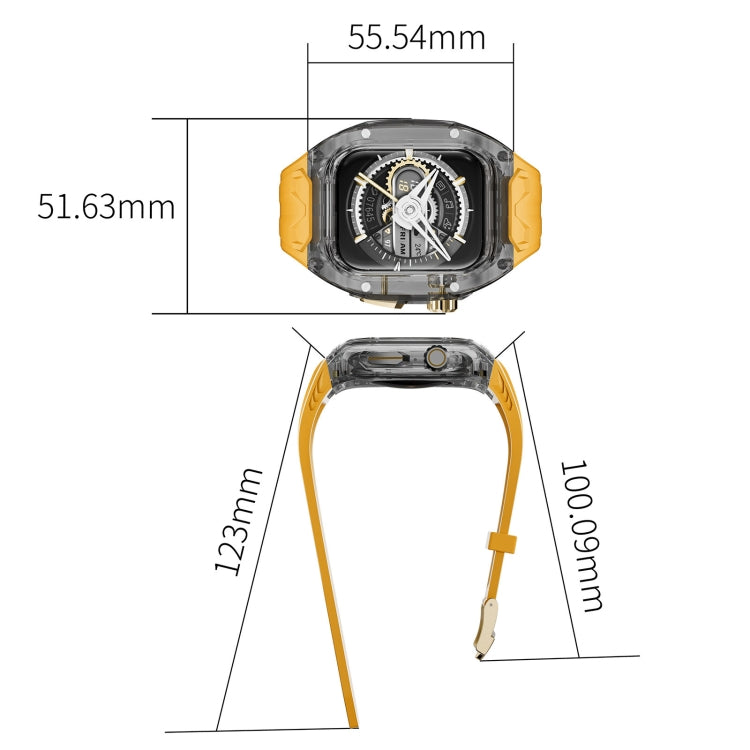 For Apple Watch SE 44mm Modified PC Hybrid TPU Watch Case Band