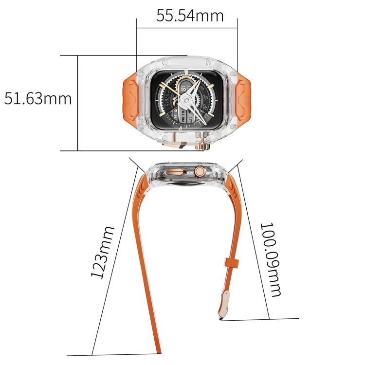 For Apple Watch Series 6 44mm Modified PC Hybrid TPU Watch Case Band