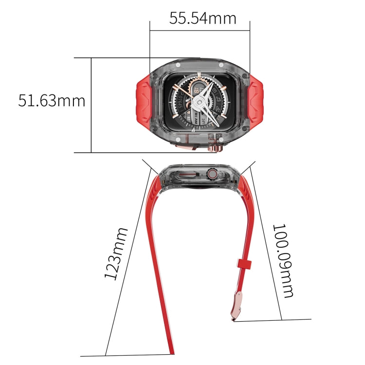 For Apple Watch Series 5 44mm Modified PC Hybrid TPU Watch Case Band