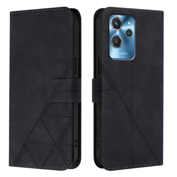 For Oukitel C32 Crossbody 3D Embossed Flip Leather Phone Case